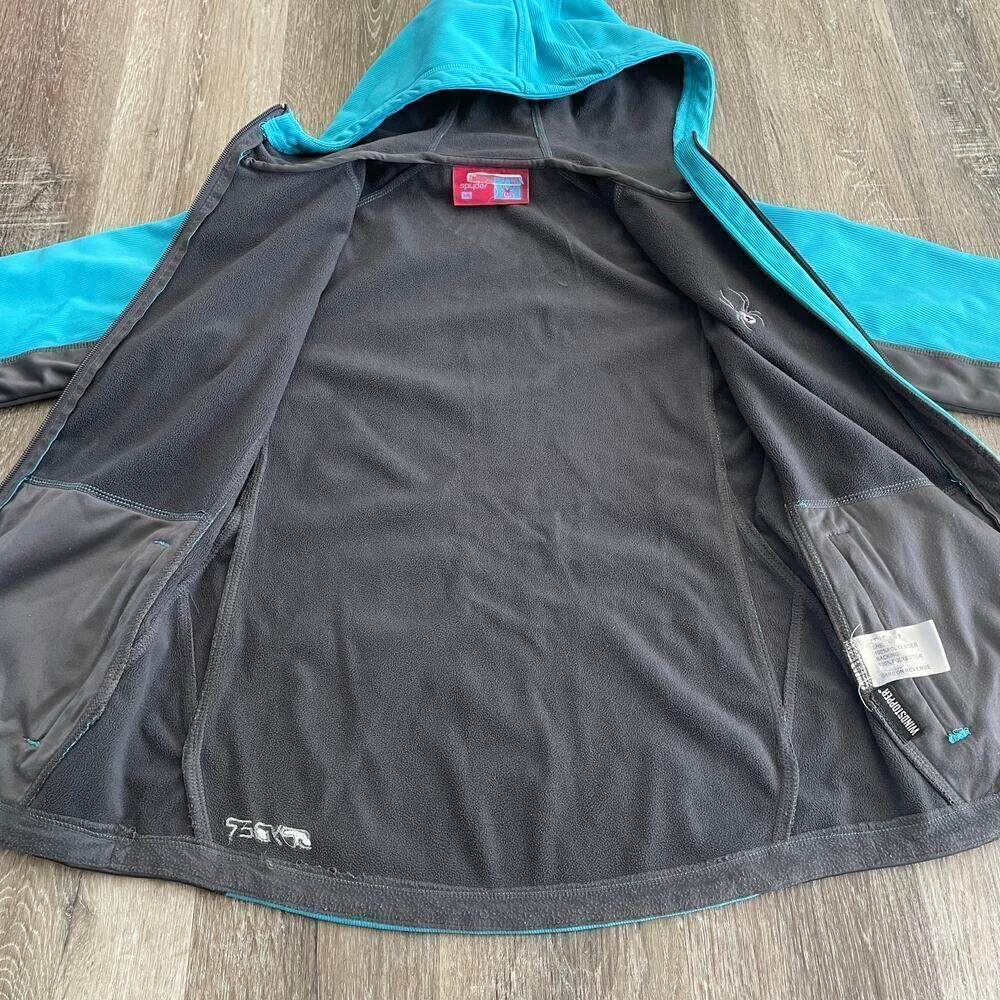 Spyder Women’s Blue Dark Grey Windstopper Hooded Jacket - Size: XS - Picture 6 of 10